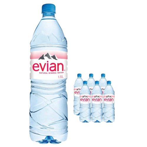 Evian Still Mineral Water Multipack, 6 x 1.5 L