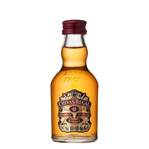 Chivas Regal 12 Year Old Blended Scotch Whisky Miniature, 5 cl