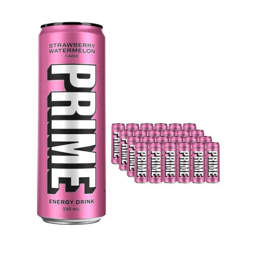 Prime Strawberry Watermelon Energy Drink Multipack, 24 x 330 ml