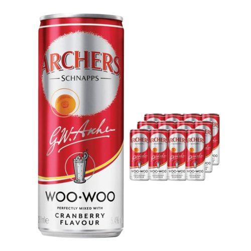 Archers Woo Woo Premixed Cocktail, 12 x 250 ml