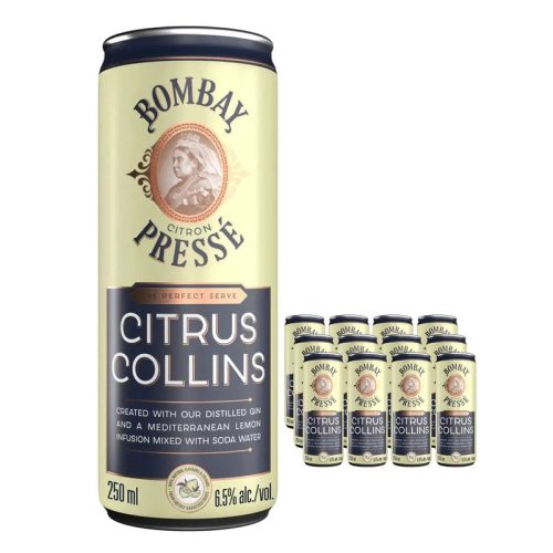 Bombay Sapphire Citrus Collins Premixed Can Multipack, 12 x 250 ml