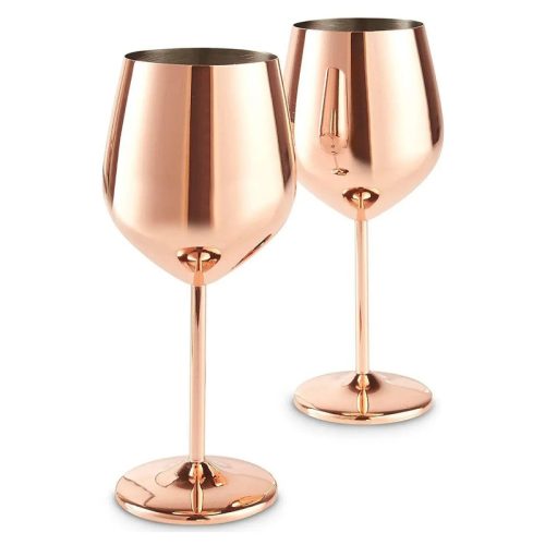 VonShef Copper Wine Glasses