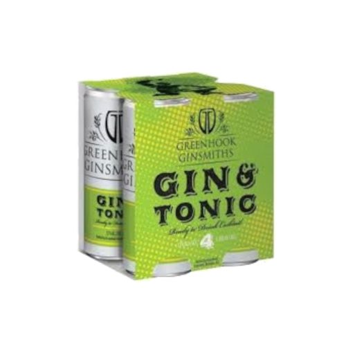 Greenhook Ginsmiths Gin & Tonic 200ml 4-Pack Can