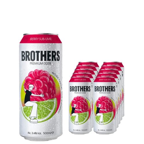 Brothers Berry Sub-Lime Cider Can Multipack, 10 x 500 ml