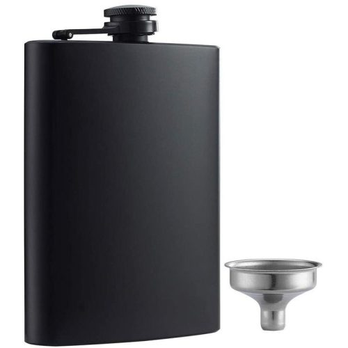 Whiskey Flask Matte Black 8oz