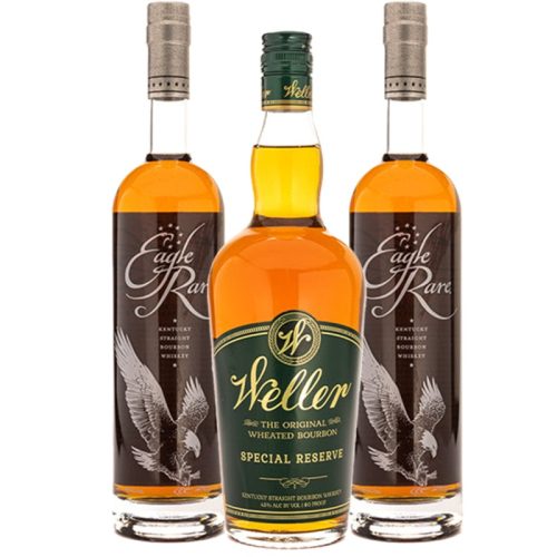 One Weller Special Reserve, and two Eagle Rare  Bundle